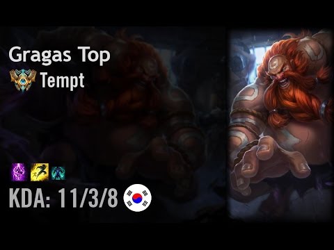 Gragas Top vs Gangplank - Tempt - KR Challenger Patch 6.8