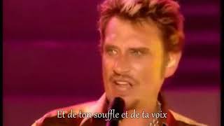 Johnny Hallyday - Derrière l&#39;amour (Live + Paroles)