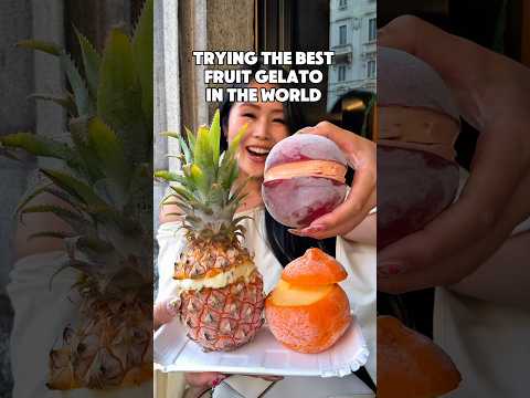 The BEST fruit sorbet in the world!! La Bottega del Gelato Cardelli Marco in Milan Italy