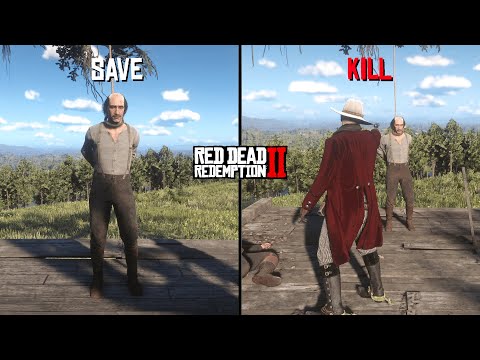 All Possible Hanging Outcomes of Mark Johnson In Red Dead Redemption 2 (All Outcomes)