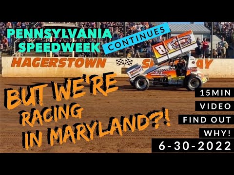 Sprint Car Racing at Hagerstown Speedway for PA Speedweek 2022