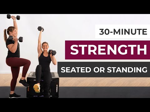 Live 30 Minute Arms and Abs Workout Standing or Seated Workout