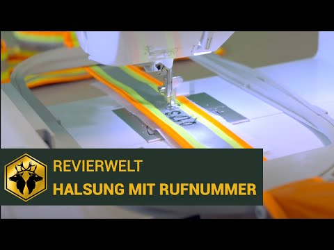 Bestickung der Revierwelt Hundehalsung mit Telefonnummer oder Namen - REVIERWELT