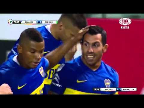 Boca 4 - Dep Cali 2 Golazo de tiro libre de Tevez / Copa Libertadores 2016