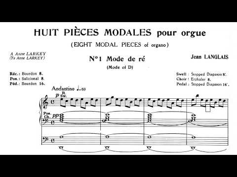 Jean Langlais: No.1 from 8 Pièces Modales