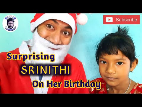 Santa Surprising Srinithi And Her Sister Mehuli | Birthday Surprise And Gifts | Kids Video