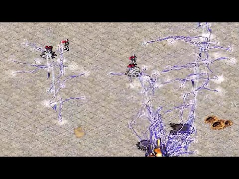 When you use Tesla Trooper to charge the sentry gun！ -Red Alert2