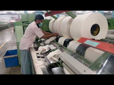 Lap inserting at Comber head.| Comber machine| COmber machine used in textile spinning