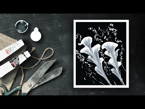Acrylic String Pull Tutorial - How to Make an Awesome Fluid Art Painting