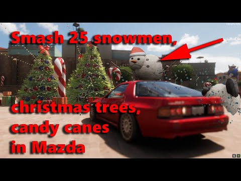Forza Horizon 5 smash 25 snowmen location, 25 christmas trees, 25 candy canes - Mazda of all Trades