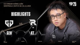 Download lagu HIGHLIGHTS | GEN vs KT | WORLDS 2025 | Semifinals | Hoàng Luân Co-stream mp3