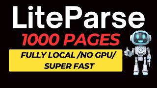 LiteParse: Parse Any Document 10x Faster — No GPU, No API, 100% Local #ai #litparse #llamaindex