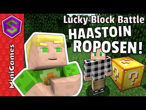Täyttä tuuria! | Minecraft Minipelit Lucky Block Battle! w/ Roponen
