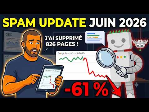 Spam update juin 2026 : j’ai supprimé 826 pages de mon site (-61 %)
