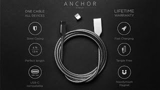 ANCHOR Cable Stainless Steel Magnetic Cross-Device Cable + USB-C Connector