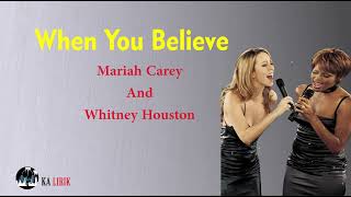 Download lagu Whitney Houston, Mariah Carey - When You Believe (Lirik dan Terjemahannya) mp3