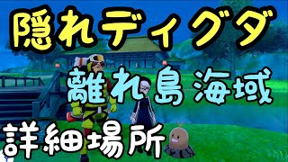 ポケモン剣盾　隠れディグダ　詳細場所　離れ島海域