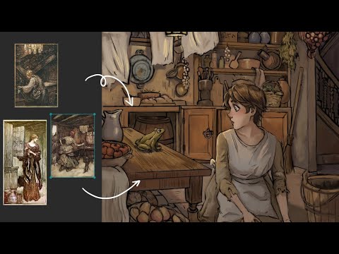 how i turn ideas to full illustrations (& use references)