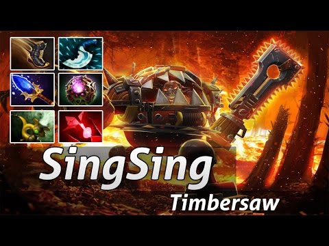 SingSing Timbersaw Ranked Match Gameplay - Dota 2 Epic Moments