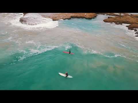 Drone footage of surfers at Point Roadknight