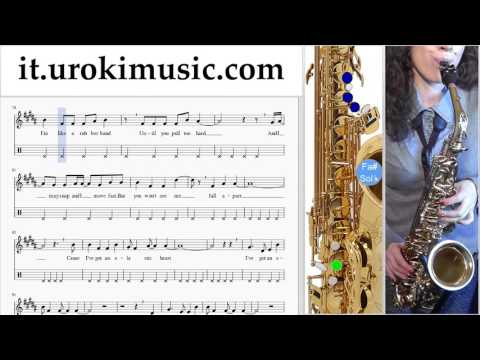 Lezioni di Sassofono Tenore Sia Elastic Heart Parte#2 Melodia Tutorial Spartito Imparare