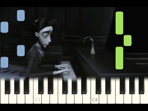 piano tutorial "VICTOR'S PIANO SOLO" from "CORPSE BRIDE", 2005, with free sheet music (pdf)