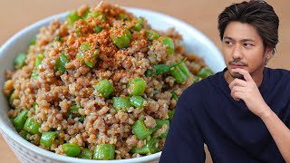 【大人味のそぼろ飯】甘辛く煮詰めたそぼろとインゲンの食感で音も楽しい丼ものです！