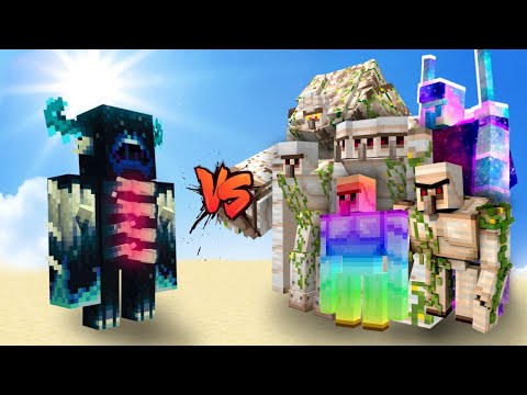 ULTRA WARDEN vs ALL IRON GOLEMS - Ultra Warden vs All Mutant Iron Golems | Minecraft Mob Battle