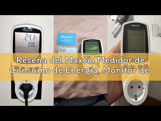 Vídeo relacionado con Maxcio Medidor de Consumo de Energía, Monitor de Electricidad Recargable con Pantalla LCD Retroiluminada, 7 Modos Medidor de Consumo Electrico con Protección contra Sobrecarga, Costo de Electricidad