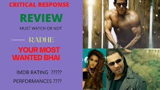 RADHE [Your Most Wanted Bhai] Review | Acting, Performances, IMDb rating????| Must Watch Or Not