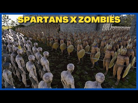 Spartan army tries to defend castle against 1 million zombies - Ultimate Epic Battle Simulator 2
