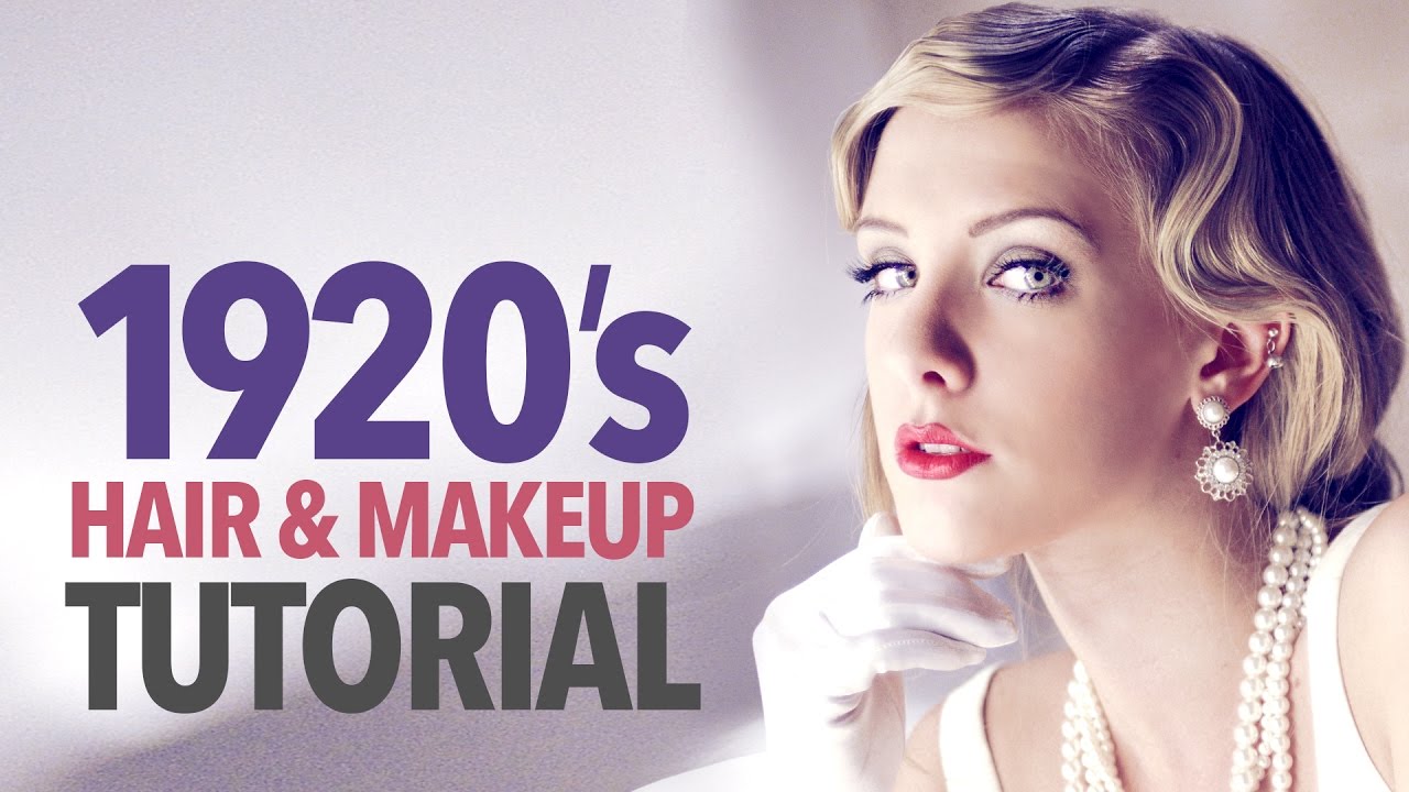 1920s makeup & hair tutorial - YouTube
