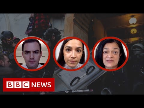 特朗普被彈劾。恐怖的被困在美國國會大廈 - BBC新聞。 (Trump impeachment: The terror of being trapped in the US Capitol - BBC News)