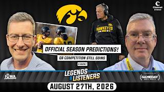 Iowa's Entire 2026 Season Predicted Game by Game | Legends & Listeners