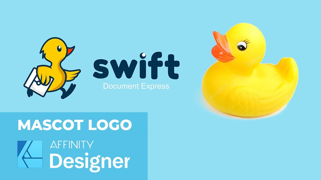 Mascot Duck Logo Design On iPad | Affinity Designer