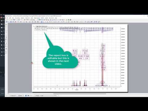 MNova NMR analysis part 1 of 3