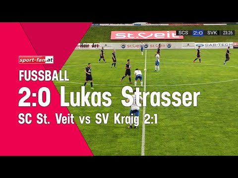 Lukas Strasser mit dem 2:0 für den SC St. Veit gegen SV Kraig
