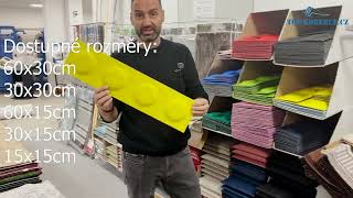 Filcový obklad Stavebnicové kostky 30x60cm Tmavě zelená