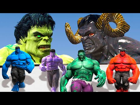 Hulk Lucifer Vs Team Hulk (Violet Hulk, Savage Hulk, Dark Hulk) - Immortal Hulk SMASH Dark Hulk