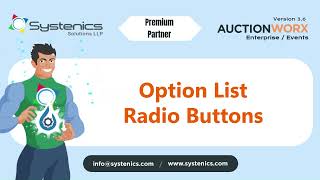 Configure Option List Radio Button Custom Fields for Events in AuctionWorx Events 3.6