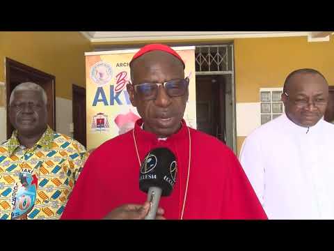 VISITE DU CARDINAL DOGBO IGNACE BESSI A ST JEAN PAUL II D'ANGRE-DJIBI