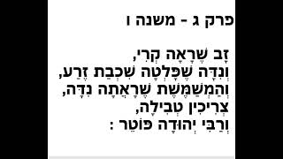 משניות ברכות כל פרק ג