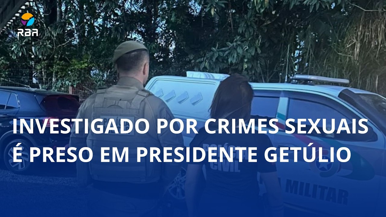 Investigado por crimes sexuais é preso em Presidente Getúlio