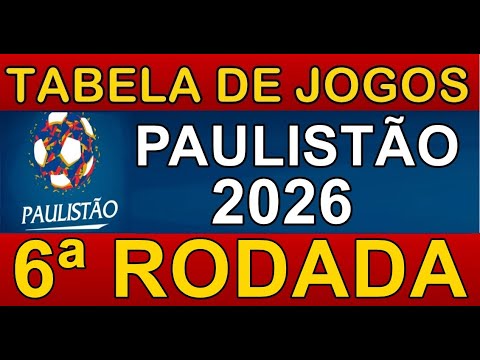 PAULISTA CHAMPIONSHIP 2026 SCHEDULE • 6TH ROUND • NEXT GAMES OF THE PAULISTA CHAMPIONSHIP 2026