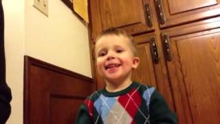 Cute Kid Singing Deck the Halls