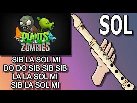ESTA MELODÍA ES GENIAL!, Plants vs zombies, flauta dulce fácil, doce, flauto, easy flute recorder
