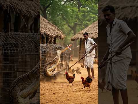 Snake Breaks Into Coop – Farmer Saves the Flock! #animals #snake #snakeattack #chicken #shorts
