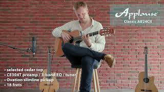 Video thumbnail for Applause Classic AB24CII / Ovation Celebrity Classic CS24C-4 / Ovation Classic 1773AX-4 by GEWA guitars