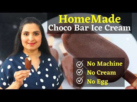 CHOCO BAR Ice Cream Recipe | No Cream & No Eggs | Easy Chocolate Ice Cream Without Machine #icecream