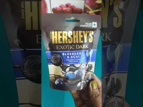 Hershey's Exotic Dark Blueberry & ACAI flavoured center Chocolate #shorts #viral #hersheys